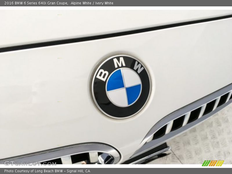 Alpine White / Ivory White 2016 BMW 6 Series 640i Gran Coupe