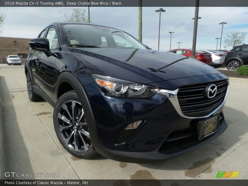 Deep Crystal Blue Mica / Black 2019 Mazda CX-3 Touring AWD