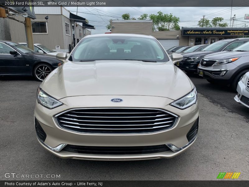 White Gold / Medium Light Stone 2019 Ford Fusion SEL