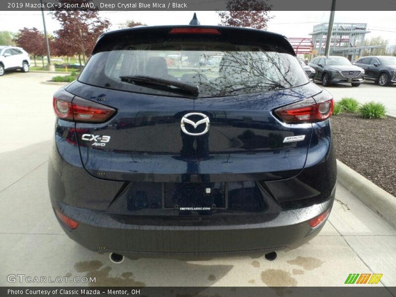 Deep Crystal Blue Mica / Black 2019 Mazda CX-3 Sport AWD