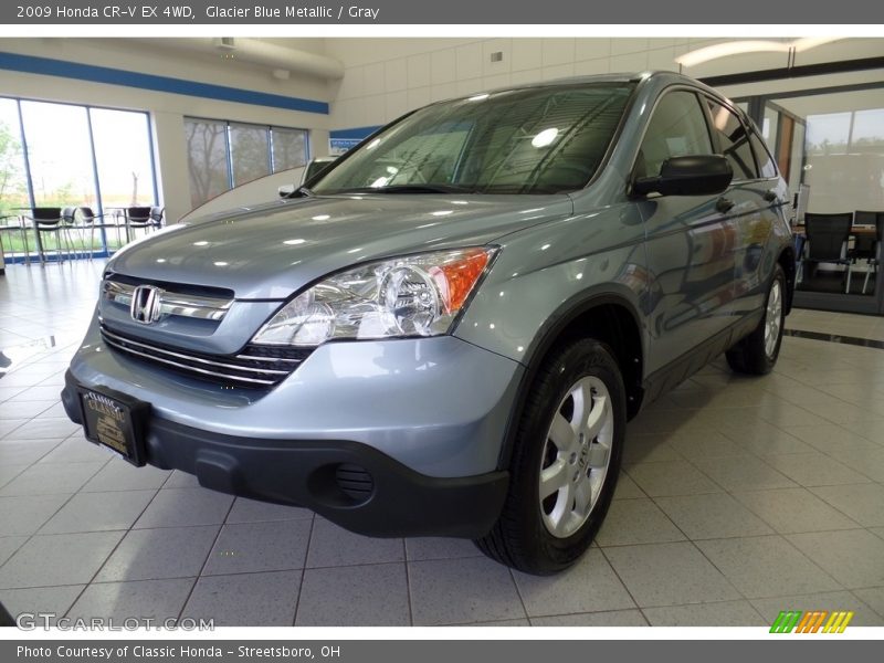Glacier Blue Metallic / Gray 2009 Honda CR-V EX 4WD