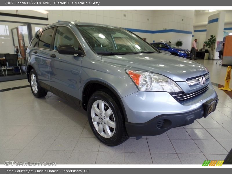Glacier Blue Metallic / Gray 2009 Honda CR-V EX 4WD