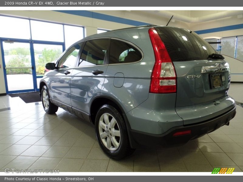 Glacier Blue Metallic / Gray 2009 Honda CR-V EX 4WD