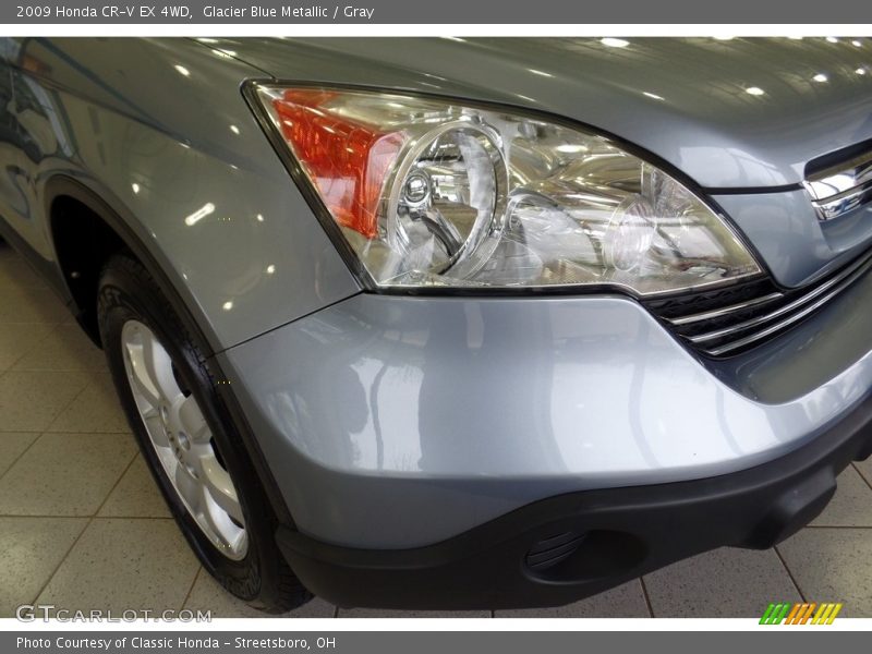 Glacier Blue Metallic / Gray 2009 Honda CR-V EX 4WD