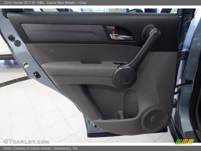 Glacier Blue Metallic / Gray 2009 Honda CR-V EX 4WD