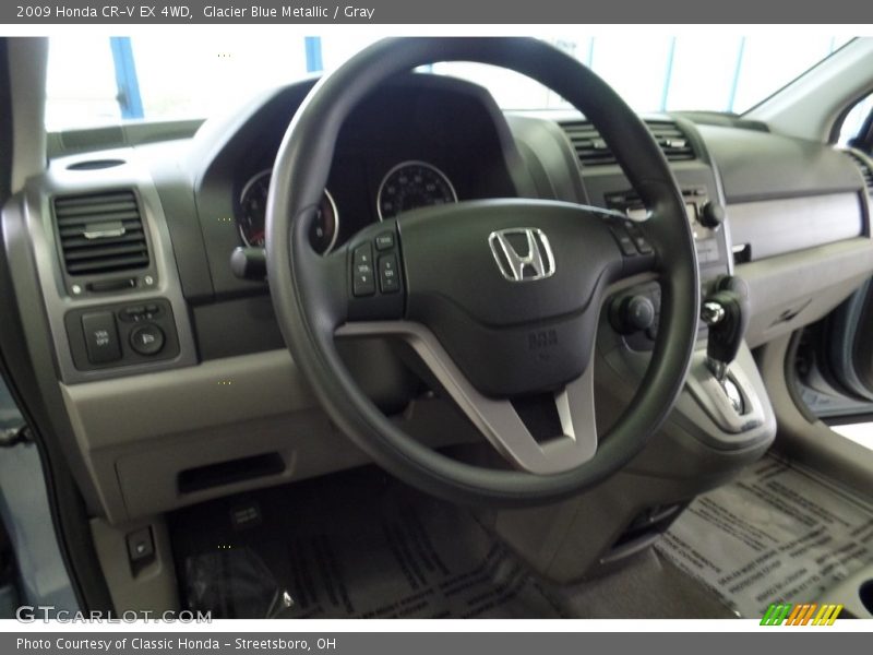 Glacier Blue Metallic / Gray 2009 Honda CR-V EX 4WD