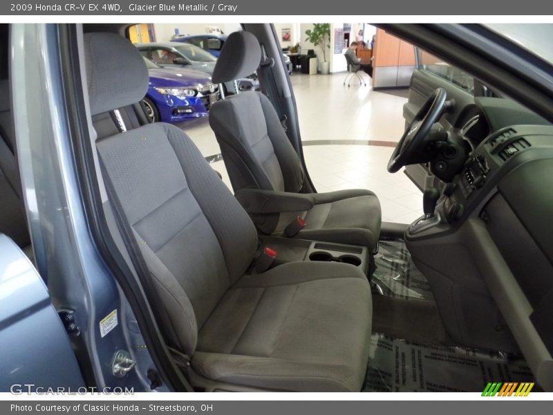 Glacier Blue Metallic / Gray 2009 Honda CR-V EX 4WD