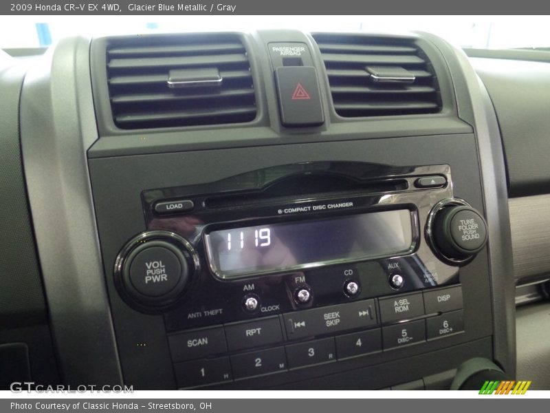 Glacier Blue Metallic / Gray 2009 Honda CR-V EX 4WD