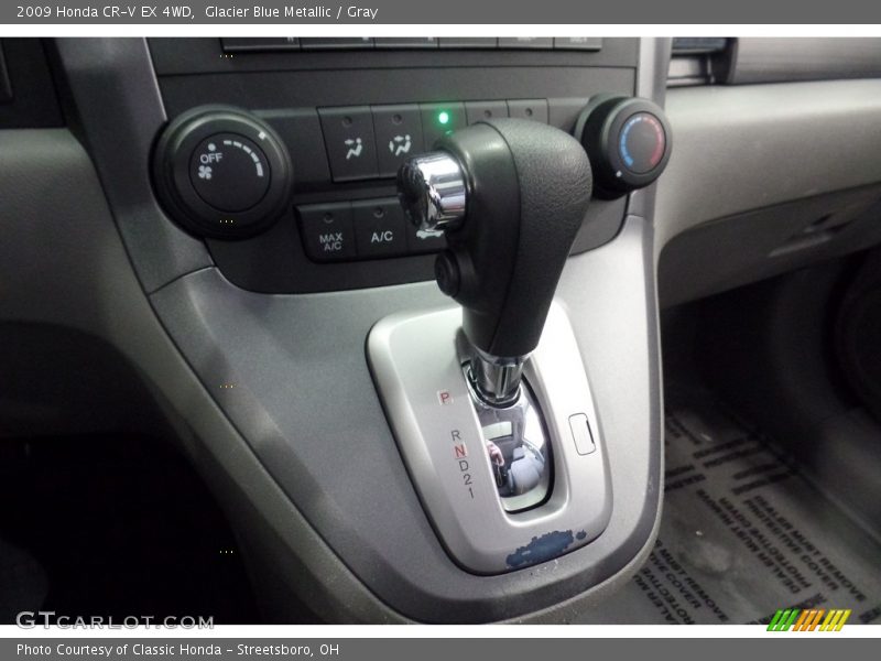 Glacier Blue Metallic / Gray 2009 Honda CR-V EX 4WD