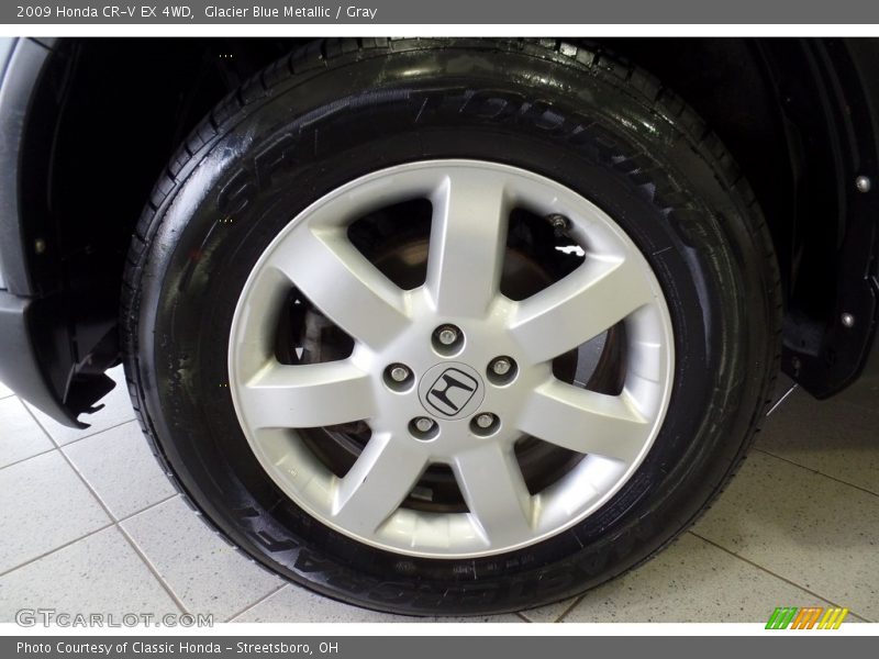 Glacier Blue Metallic / Gray 2009 Honda CR-V EX 4WD