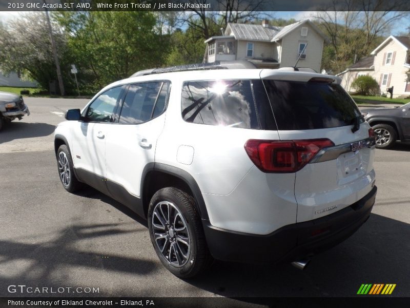 White Frost Tricoat / Jet Black/Kalahari 2019 GMC Acadia SLT AWD