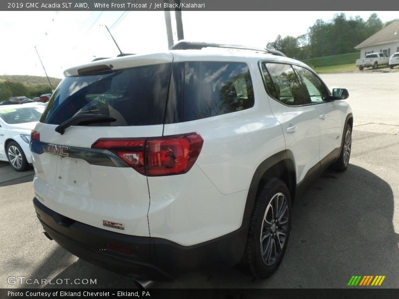 White Frost Tricoat / Jet Black/Kalahari 2019 GMC Acadia SLT AWD