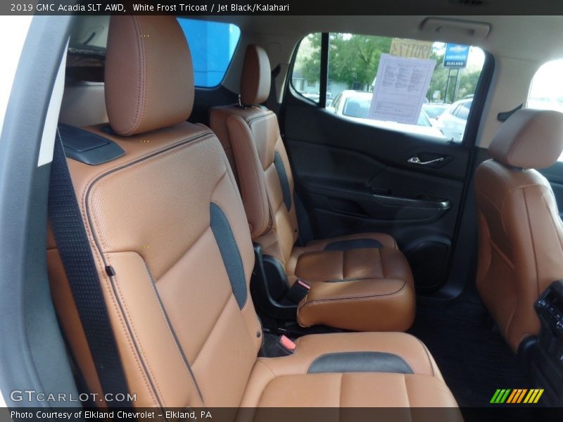 White Frost Tricoat / Jet Black/Kalahari 2019 GMC Acadia SLT AWD