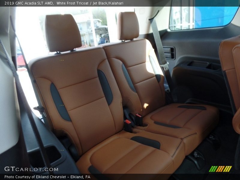 White Frost Tricoat / Jet Black/Kalahari 2019 GMC Acadia SLT AWD