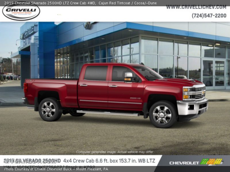 Cajun Red Tintcoat / Cocoa/­Dune 2019 Chevrolet Silverado 2500HD LTZ Crew Cab 4WD