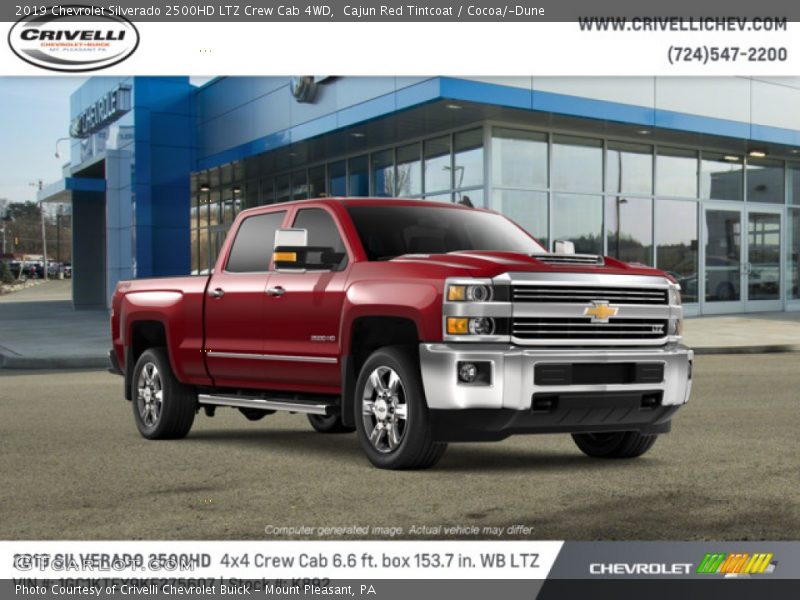 Cajun Red Tintcoat / Cocoa/­Dune 2019 Chevrolet Silverado 2500HD LTZ Crew Cab 4WD