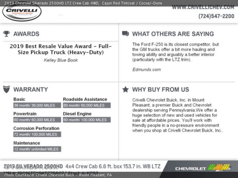 Cajun Red Tintcoat / Cocoa/­Dune 2019 Chevrolet Silverado 2500HD LTZ Crew Cab 4WD