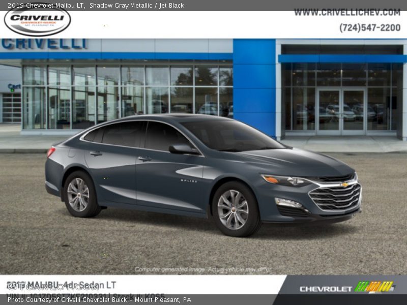 Shadow Gray Metallic / Jet Black 2019 Chevrolet Malibu LT