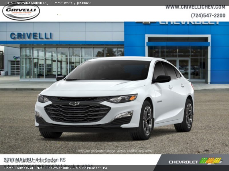Summit White / Jet Black 2019 Chevrolet Malibu RS