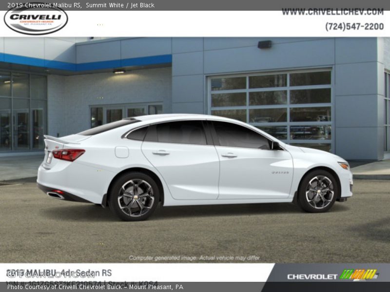 Summit White / Jet Black 2019 Chevrolet Malibu RS