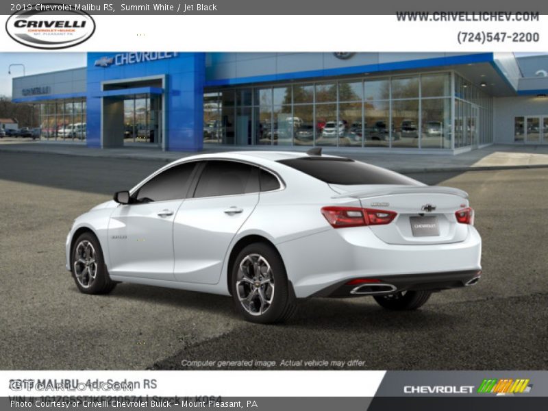Summit White / Jet Black 2019 Chevrolet Malibu RS
