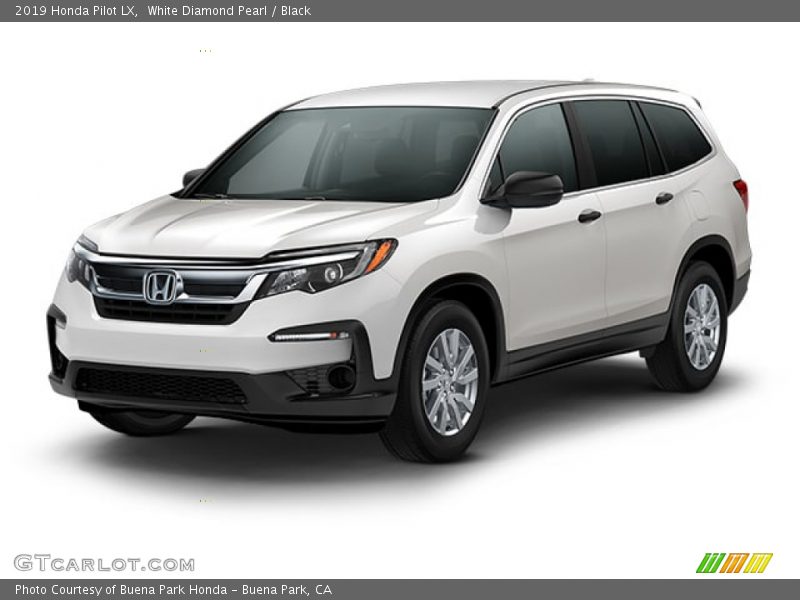 White Diamond Pearl / Black 2019 Honda Pilot LX