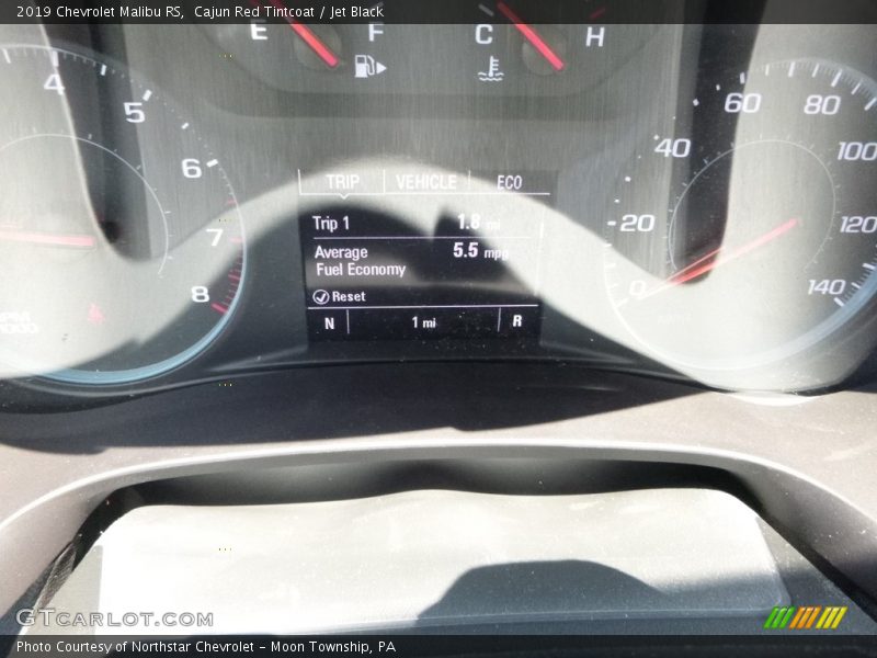 Cajun Red Tintcoat / Jet Black 2019 Chevrolet Malibu RS