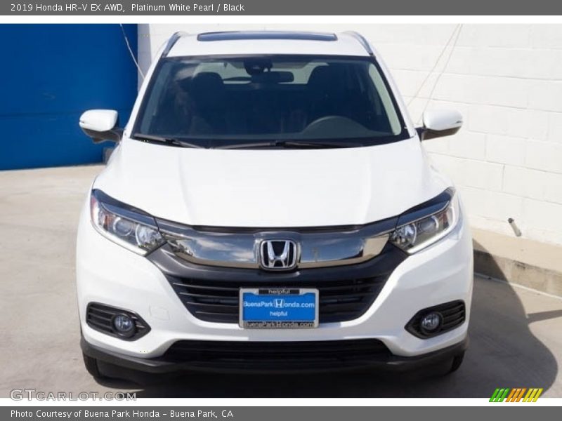 Platinum White Pearl / Black 2019 Honda HR-V EX AWD