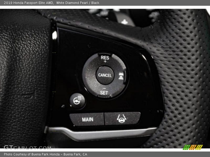 White Diamond Pearl / Black 2019 Honda Passport Elite AWD