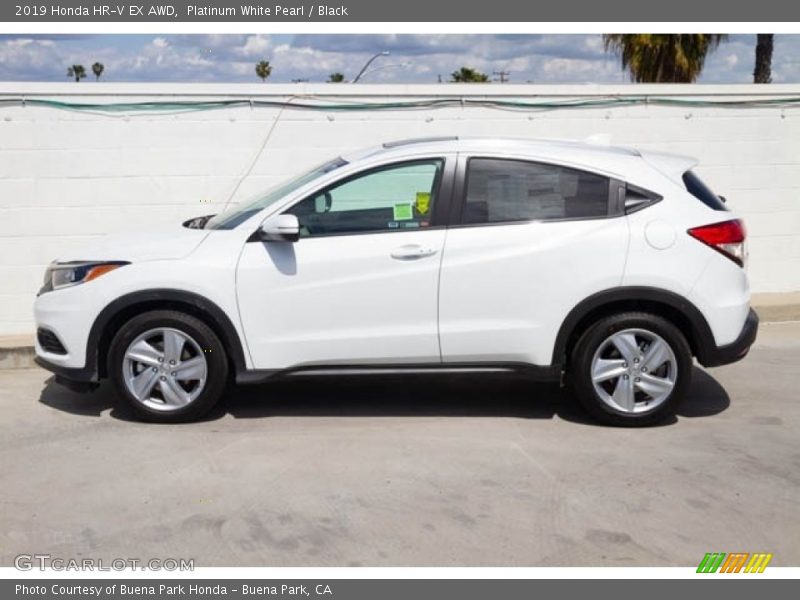 Platinum White Pearl / Black 2019 Honda HR-V EX AWD