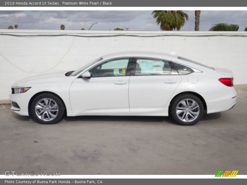 Platinum White Pearl / Black 2019 Honda Accord LX Sedan