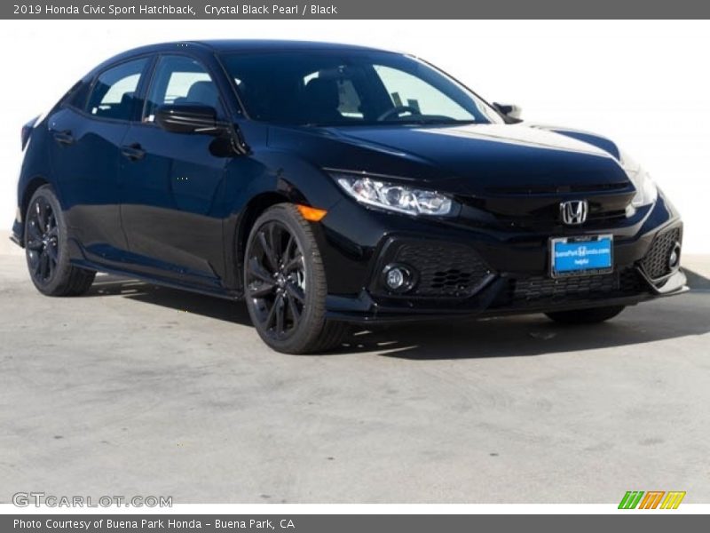 Crystal Black Pearl / Black 2019 Honda Civic Sport Hatchback
