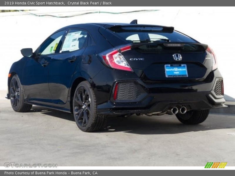 Crystal Black Pearl / Black 2019 Honda Civic Sport Hatchback