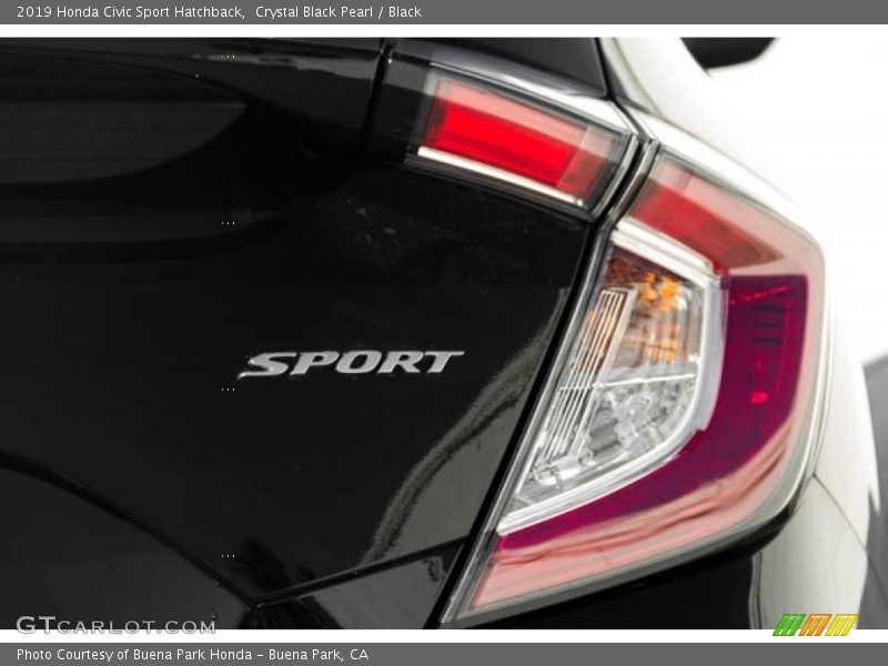 Crystal Black Pearl / Black 2019 Honda Civic Sport Hatchback