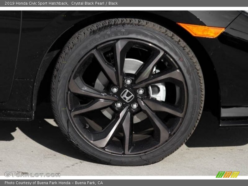 Crystal Black Pearl / Black 2019 Honda Civic Sport Hatchback