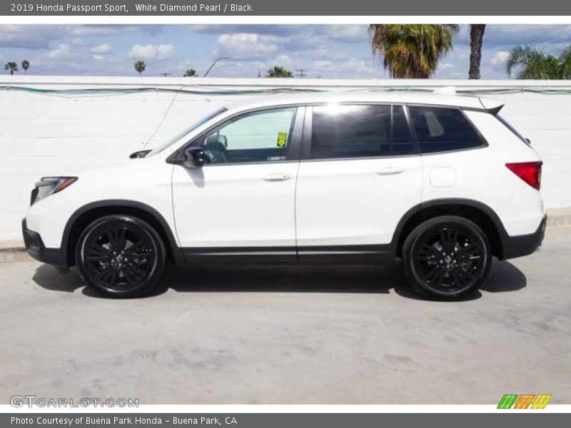 White Diamond Pearl / Black 2019 Honda Passport Sport