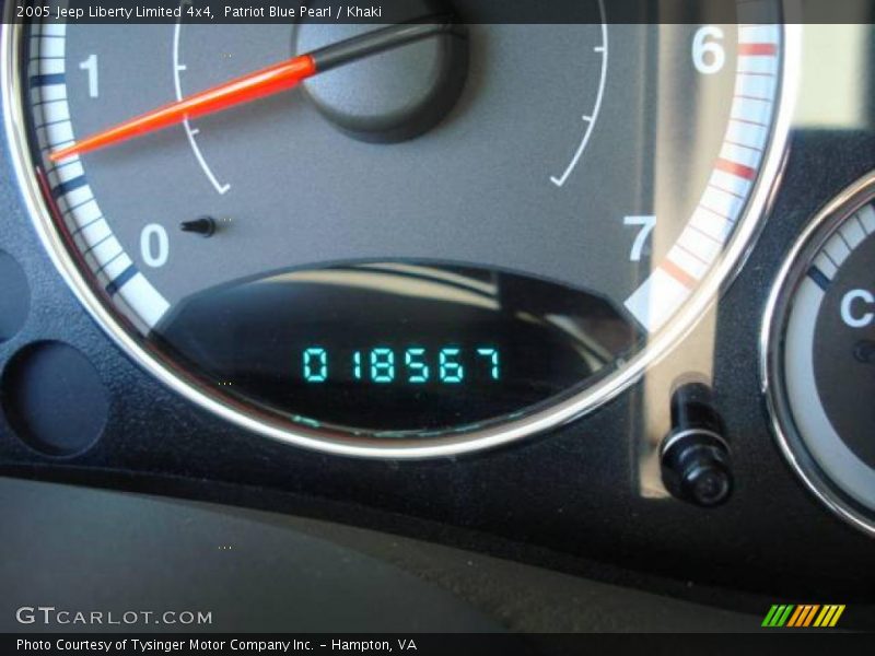 Patriot Blue Pearl / Khaki 2005 Jeep Liberty Limited 4x4