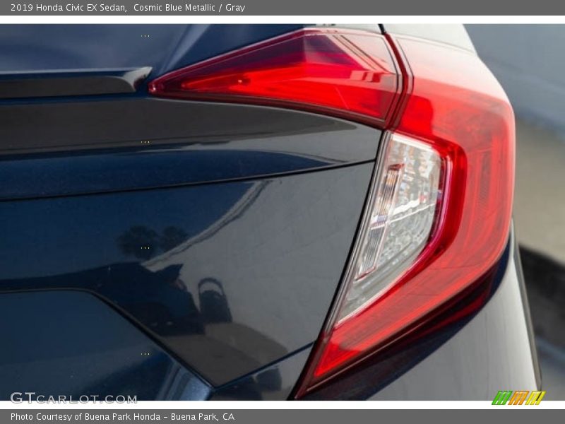 Cosmic Blue Metallic / Gray 2019 Honda Civic EX Sedan