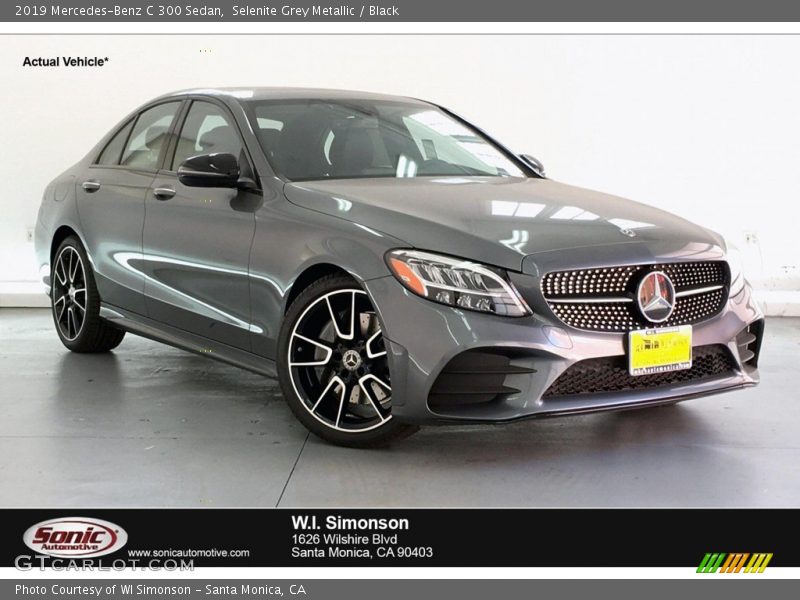 Selenite Grey Metallic / Black 2019 Mercedes-Benz C 300 Sedan