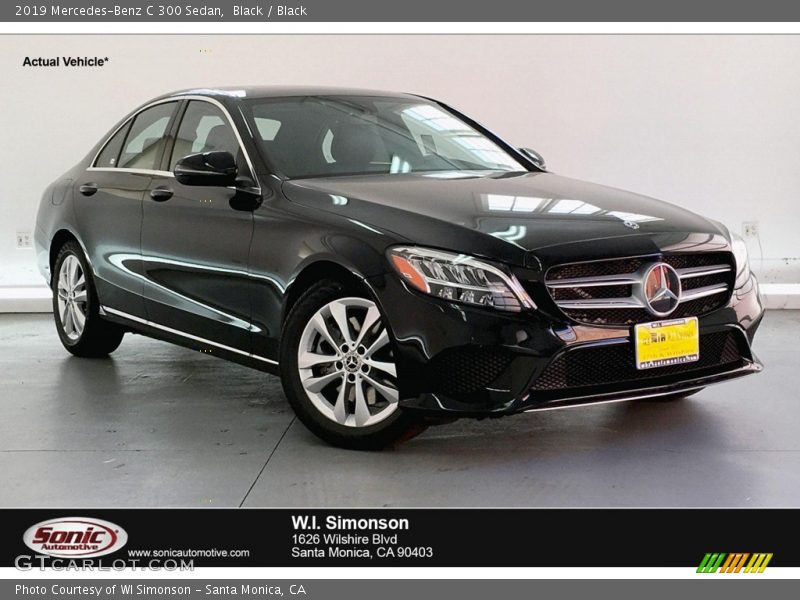 Black / Black 2019 Mercedes-Benz C 300 Sedan
