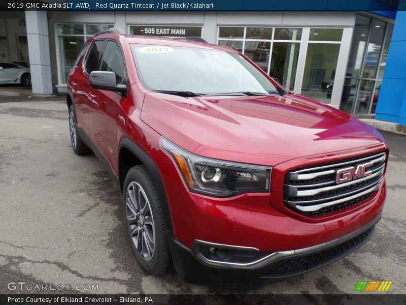 Red Quartz Tintcoat / Jet Black/Kalahari 2019 GMC Acadia SLT AWD