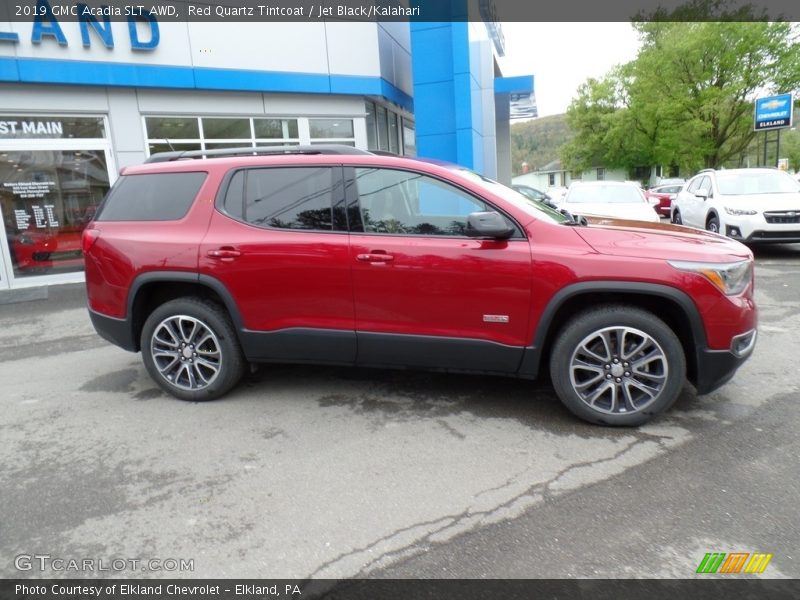 Red Quartz Tintcoat / Jet Black/Kalahari 2019 GMC Acadia SLT AWD