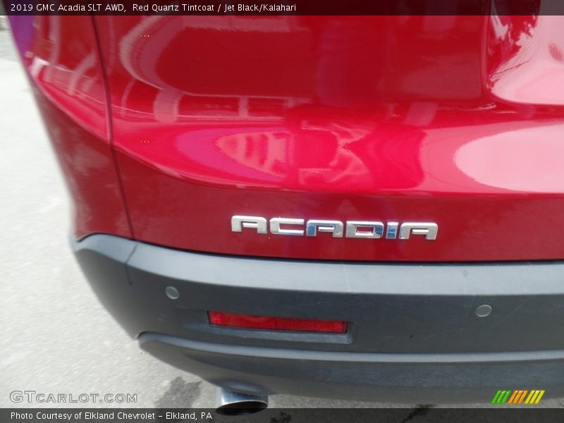 Red Quartz Tintcoat / Jet Black/Kalahari 2019 GMC Acadia SLT AWD