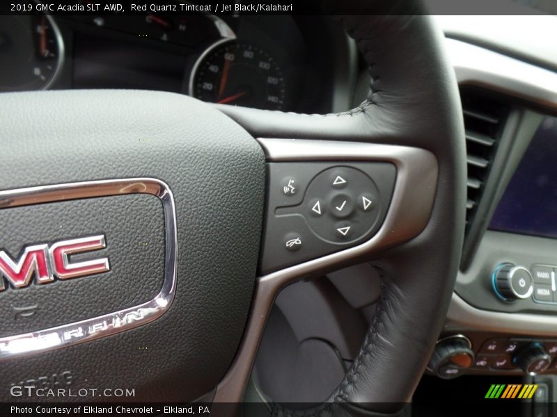 Red Quartz Tintcoat / Jet Black/Kalahari 2019 GMC Acadia SLT AWD