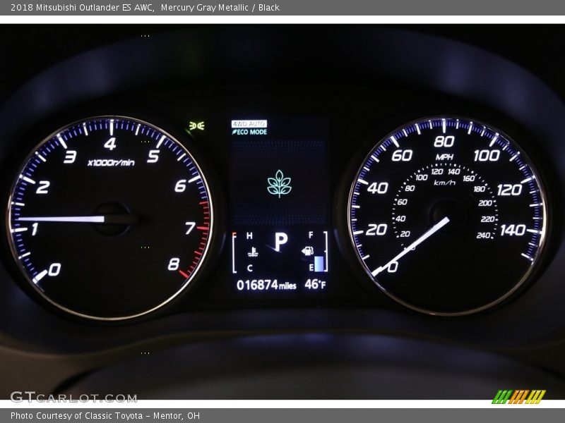 Mercury Gray Metallic / Black 2018 Mitsubishi Outlander ES AWC