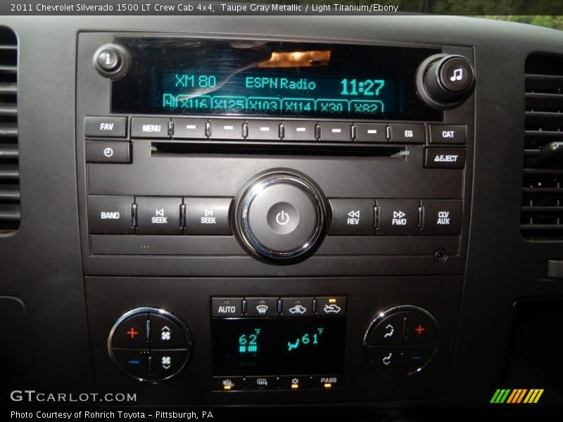 Taupe Gray Metallic / Light Titanium/Ebony 2011 Chevrolet Silverado 1500 LT Crew Cab 4x4