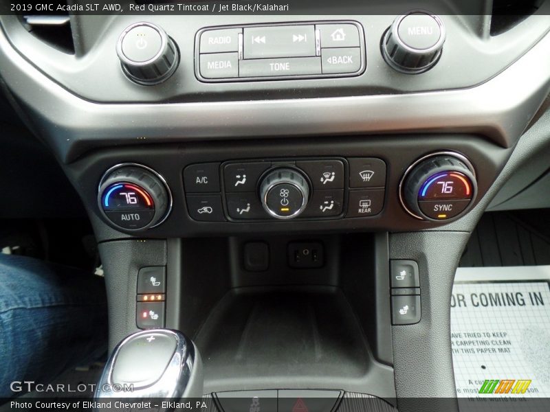 Red Quartz Tintcoat / Jet Black/Kalahari 2019 GMC Acadia SLT AWD