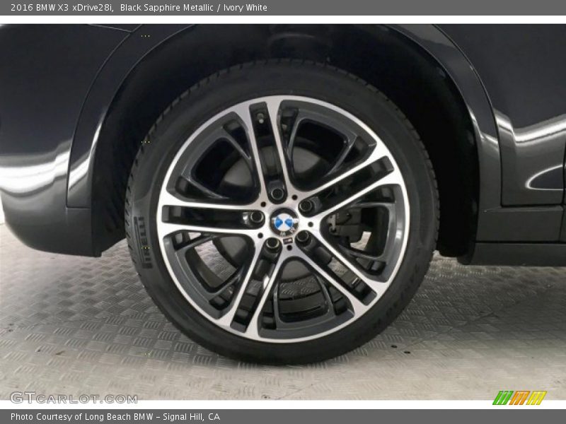 Black Sapphire Metallic / Ivory White 2016 BMW X3 xDrive28i