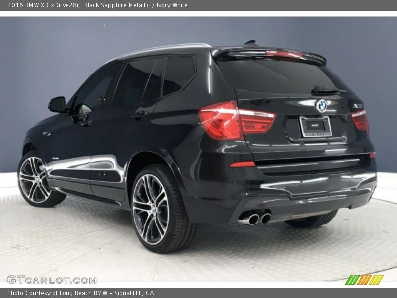 Black Sapphire Metallic / Ivory White 2016 BMW X3 xDrive28i