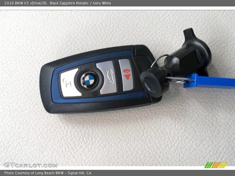 Black Sapphire Metallic / Ivory White 2016 BMW X3 xDrive28i